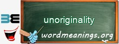 WordMeaning blackboard for unoriginality